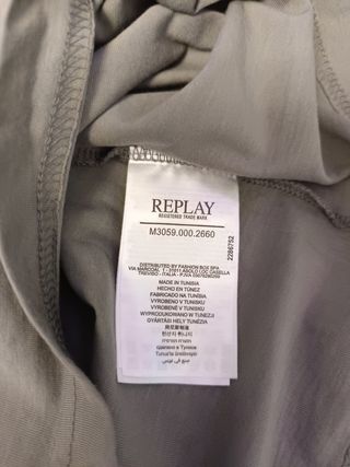 Camiseta Replay gris con logo