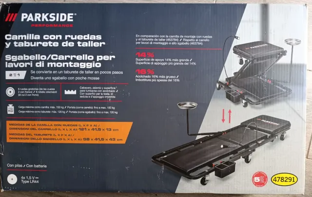 Camilla y taburete taller Parkside