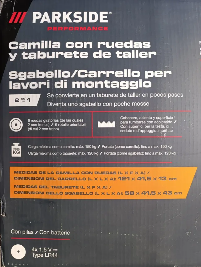 Camilla y taburete taller Parkside