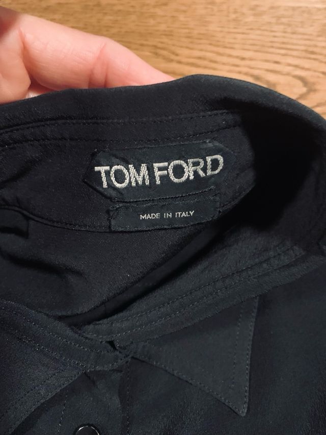 Tom Ford Blusa Nera Trasparente