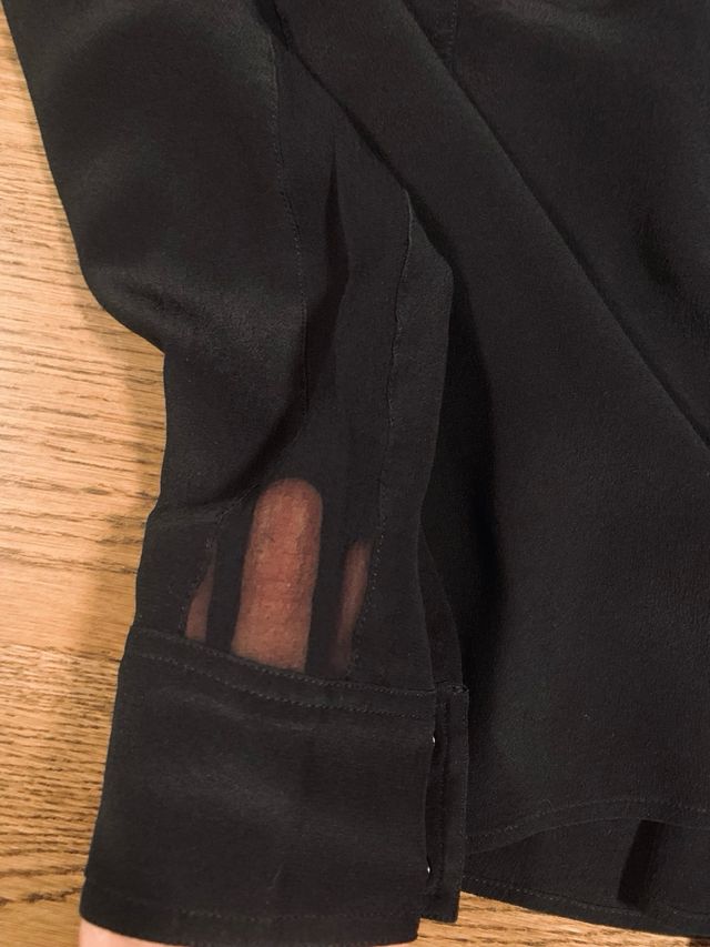 Tom Ford Blusa Nera Trasparente