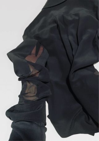 Tom Ford Blusa Nera Trasparente