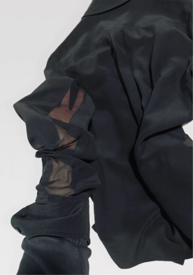 Tom Ford Blusa Nera Trasparente