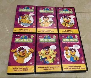 Lote 6 VHS Sesame English (Inglés/Español)