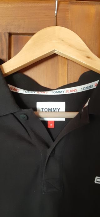 Camiseta Polo Tommy Jeans Negra Talla M
