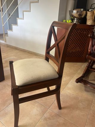Mesa y 6 Sillas Teca Maciza Bali
