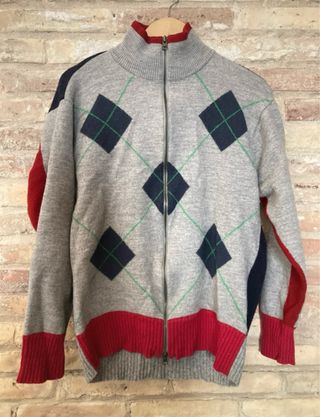 Jersey lana cremallera rombos