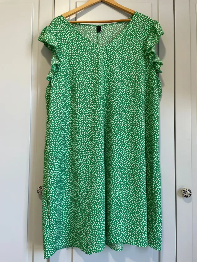 Vestido Verano Verde Estampado Talla 4XL