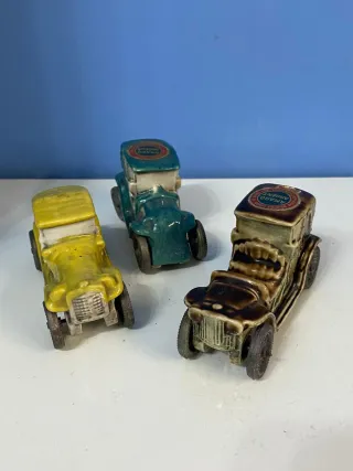 Set 3 Macchinine d'epoca in ceramica
