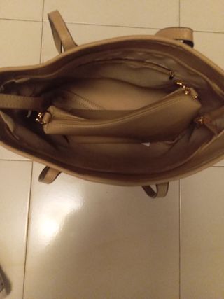 2 Bolsos  amplios y práctico beige/marrón 