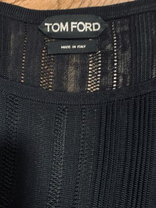 Tom Ford Felpa Pipistrello Nera Trasparente