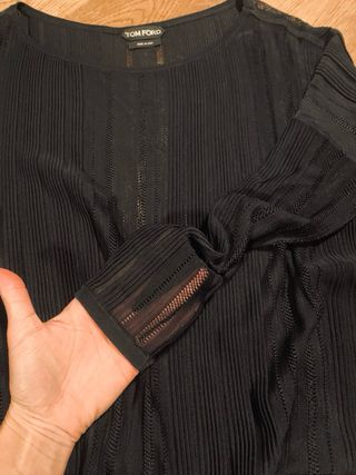 Tom Ford Felpa Pipistrello Nera Trasparente