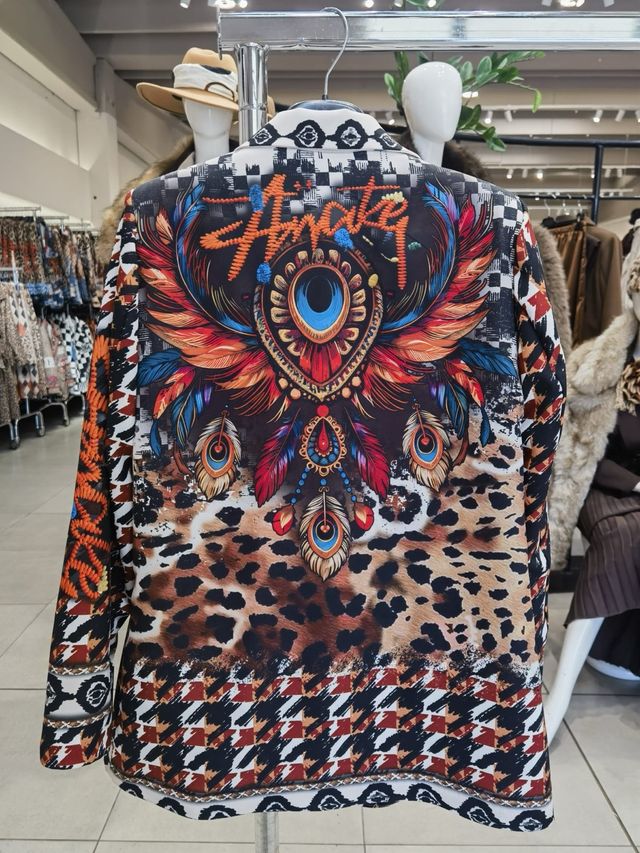 Giacca donna elegante fantasia 