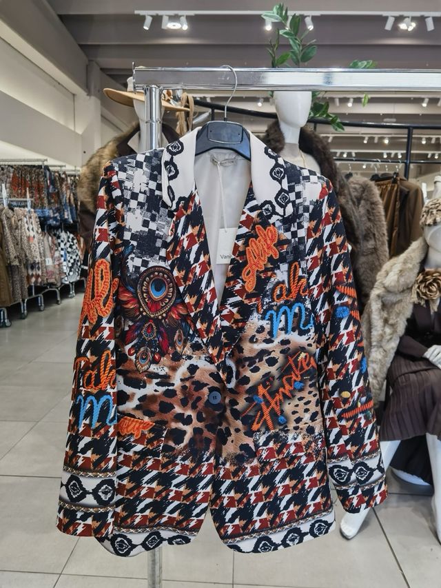 Giacca donna elegante fantasia 