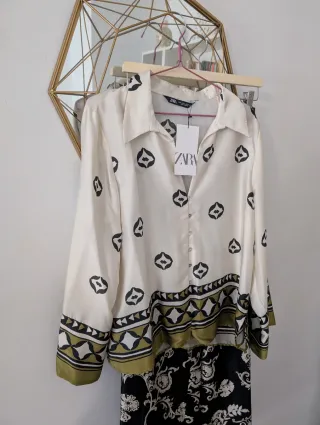 Conjunto satinado Zara - Talla L