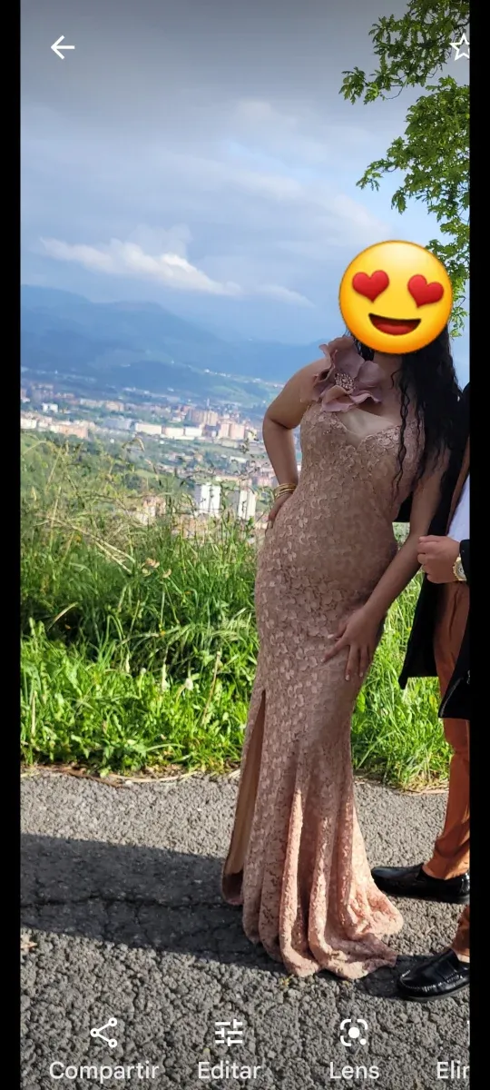 Vestido de fiesta largo encaje