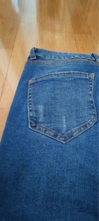 Vaqueros mujer M/38 con parches florales