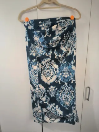 Falda Larga Zara Estampada