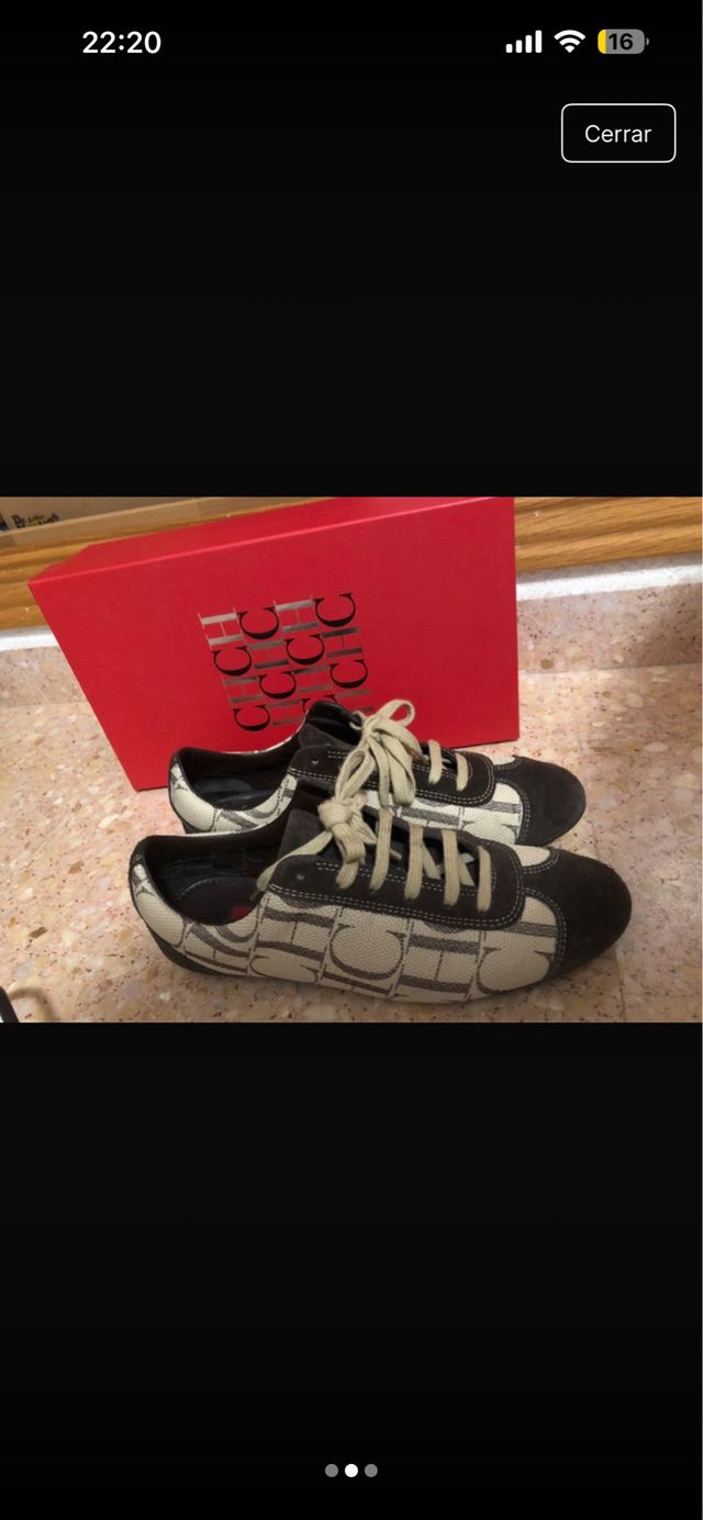 Zapatillas Carolina Herrera Beige/Marrón Talla 38