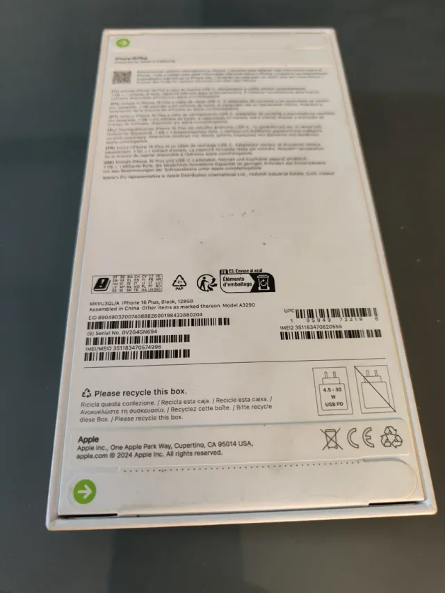 iPhone 16 plus  128GB Negro