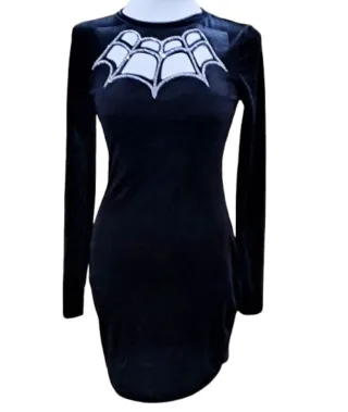 Vestido gótico de telaraña , modelo exclusivo