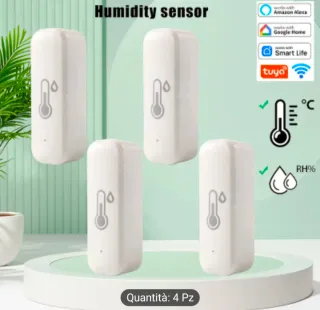 4 Sensori Umidità e Temperatura Smart Tuya