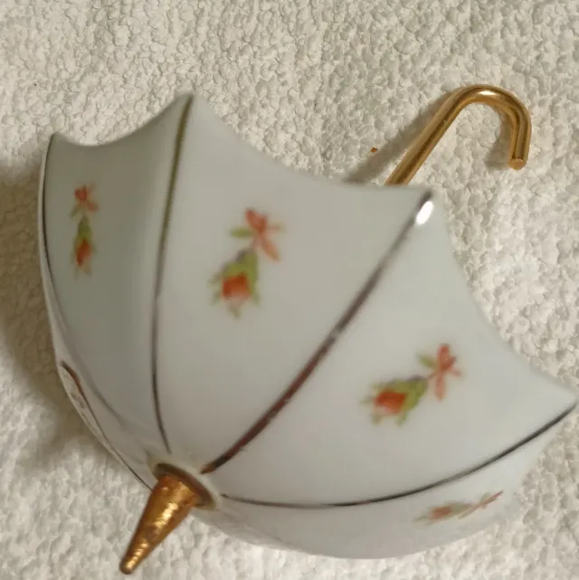 Mini paraguas porcelana y metal