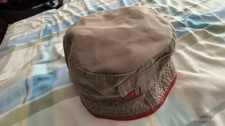 Gorro Pescador Tex Marrón y Rojo