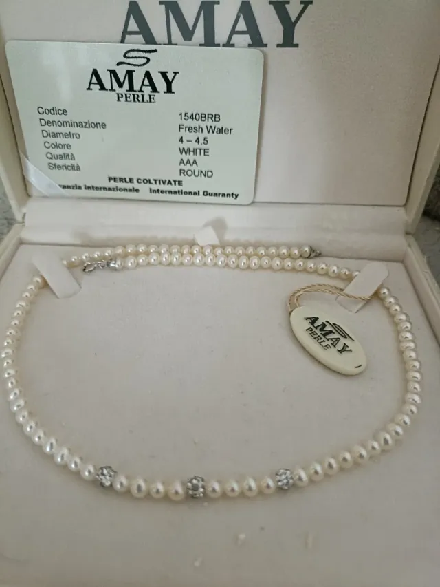 Collana AMAY Perle Freshwater AAA Round