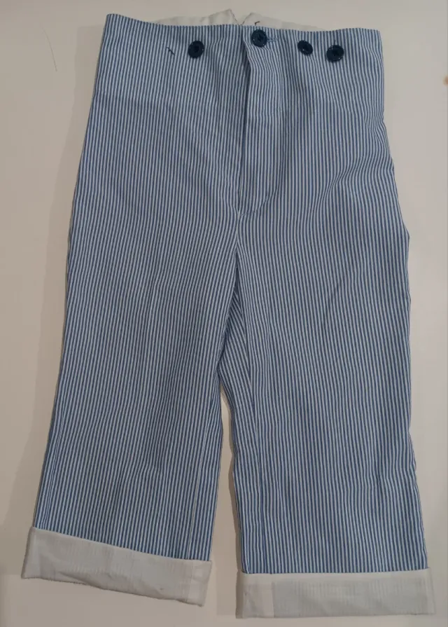 Traje de flamenco niño/a rayas azules