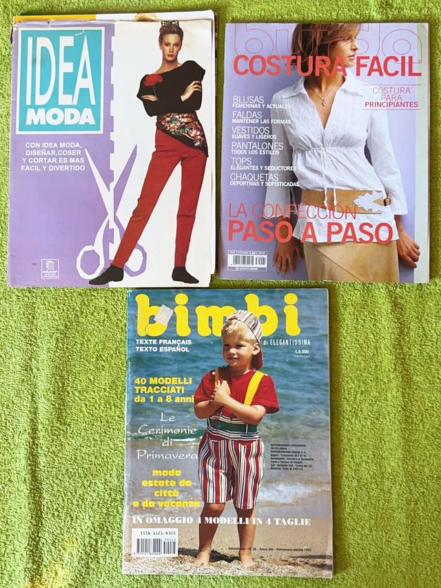 Lote de 3 revistas de costura en perfecto estado.