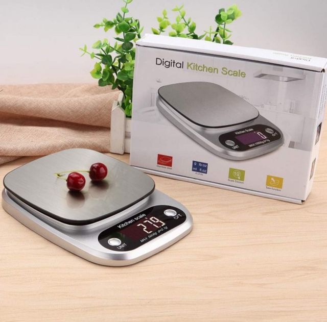 Báscula digital de cocina profesional 5 kg — acero