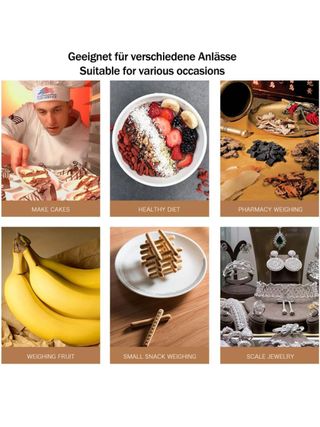 Báscula digital de cocina profesional 5 kg — acero