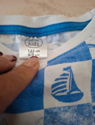 Maglietta bimbo fantasia mare 6-7 anni