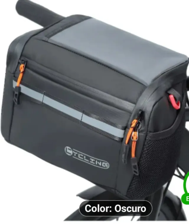 Bolsa portaobjetos para manillar de bicicleta