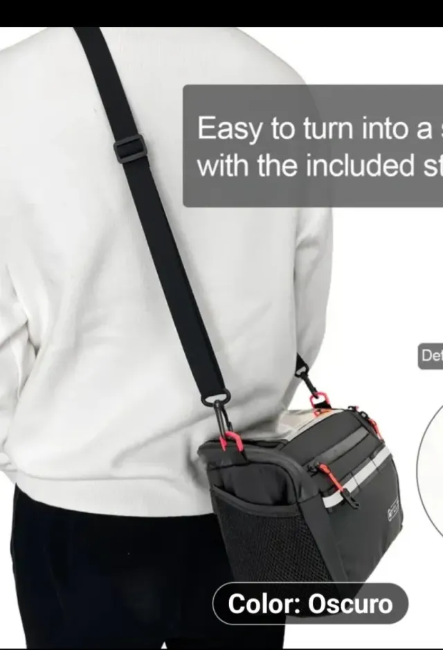 Bolsa portaobjetos para manillar de bicicleta