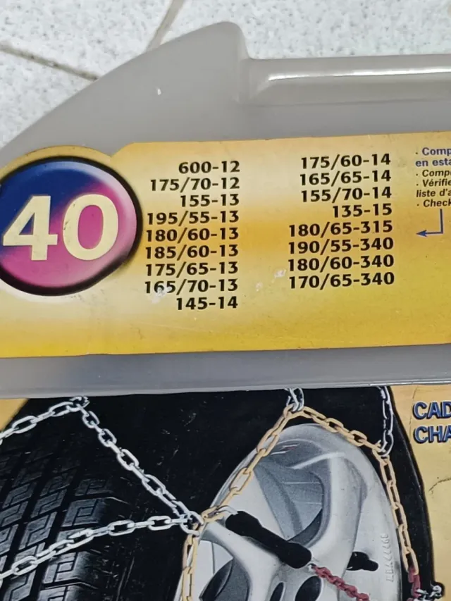 Cadenas para nieve 40