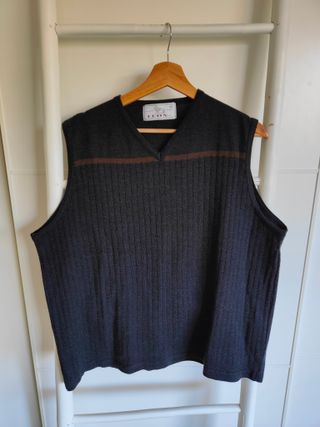 Chaleco Leon Hombre Gris 56