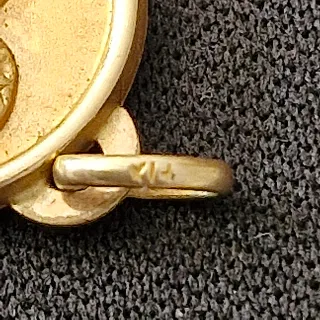 Medalla vintage ángel FIX chapado en oro