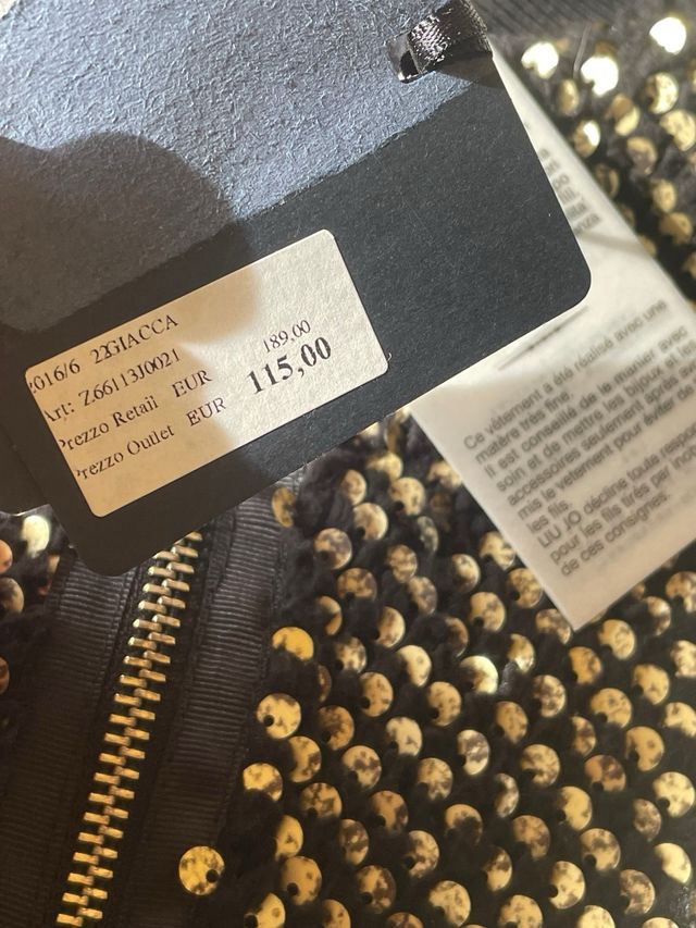 Bomber Liu Jo paillettes nere e oro