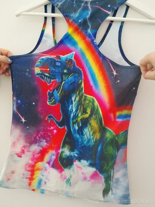 Camiseta tirantes mujer unicornio M nueva casual