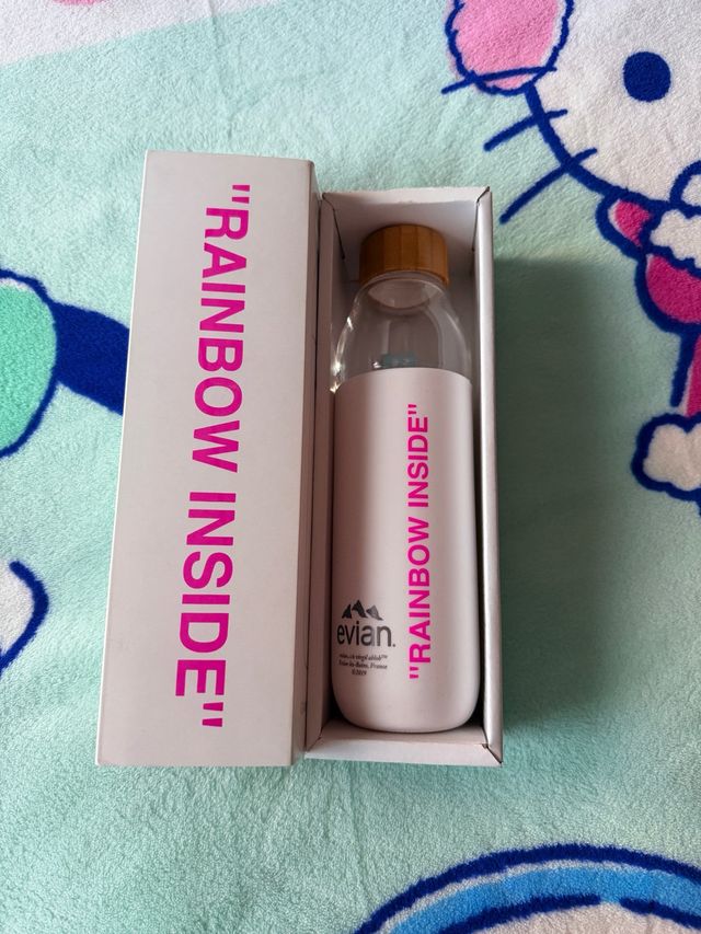 Evian x Virgil Abloh Botella de Vidrio