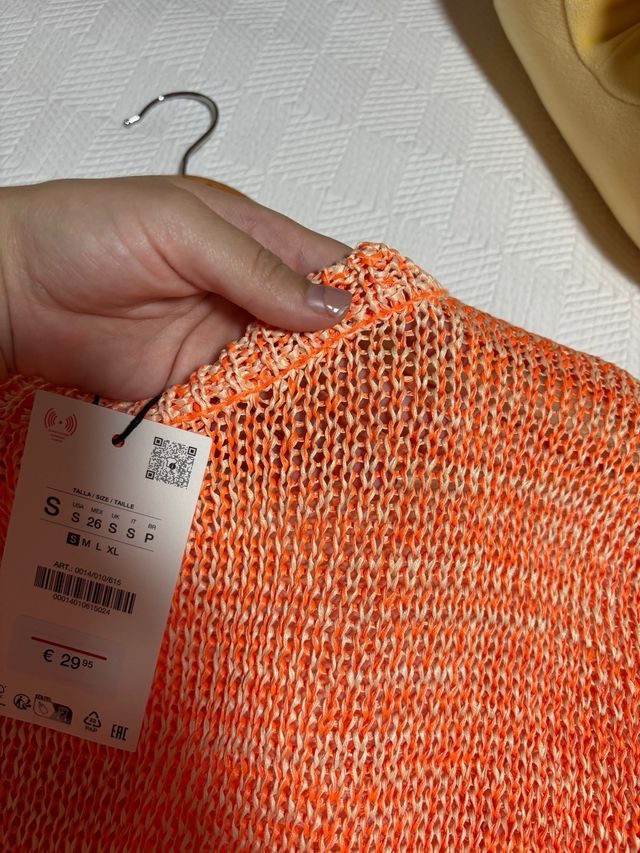 Jersey Zara Naranja Talla S