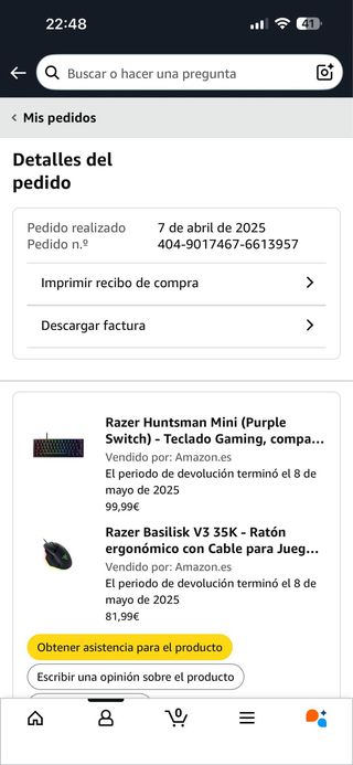 Teclado Razer Huntsman Mini 60% Gaming