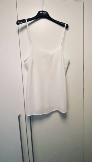Camisa encaje Twin Set blanca manga corta