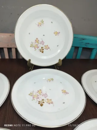 LIMOGES PLATOS LLANOS VINTAGE