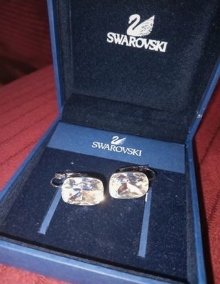 Pendientes Swarovski Cristal Aurora Boreales Plata