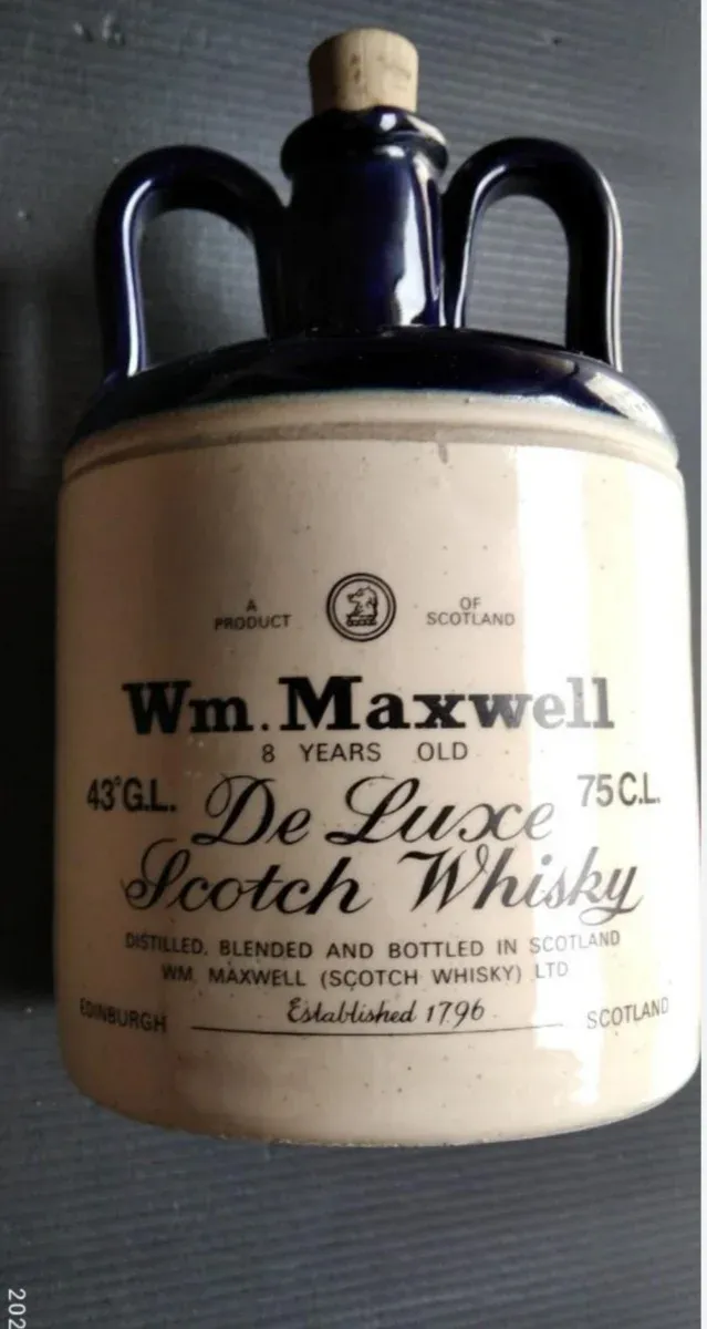 Botella cerámica whisky Wm. Maxwell De Luxe