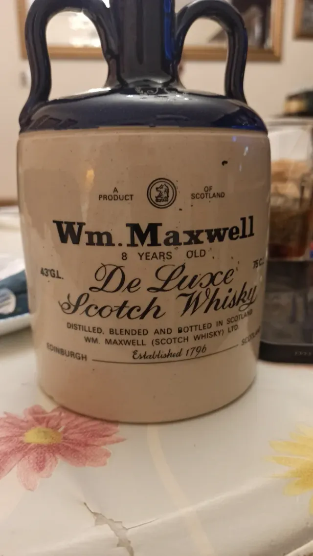 Botella cerámica whisky Wm. Maxwell De Luxe