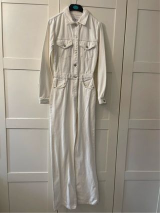 Mono vaquero blanco Zara 